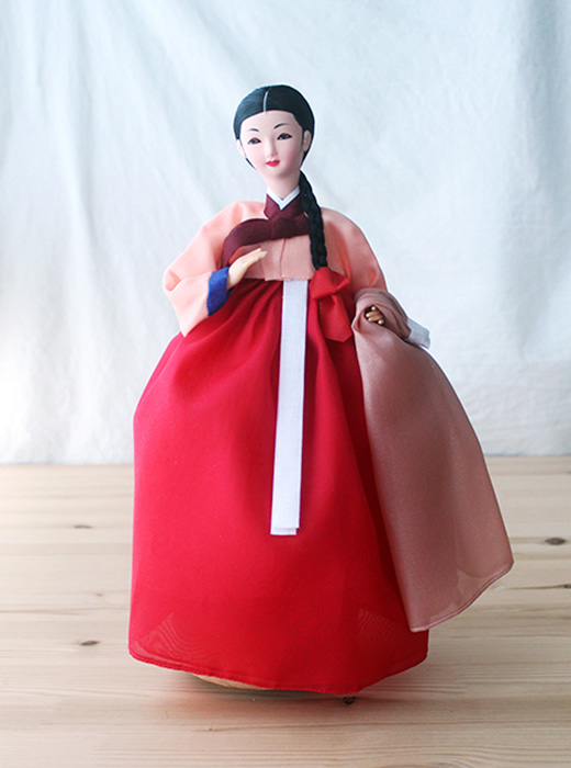 외국손님선물 인사동오르골-한국전통의상 나들이 여인